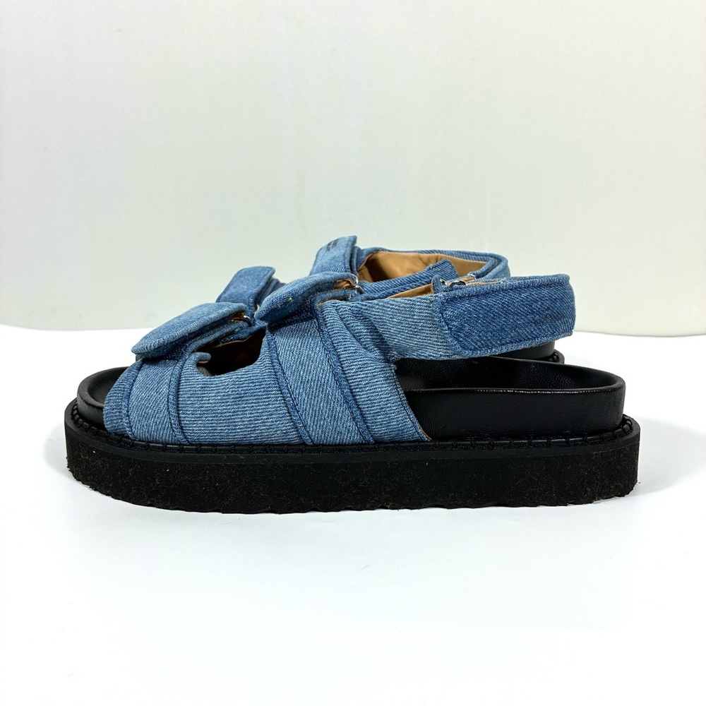 Isabel Marant Madee Platform Sandals Denim Light Blue 40 9 NEW Flat - Picture 8 of 17